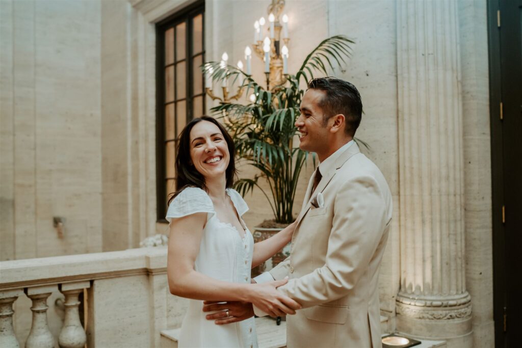 palmer hotel chicago lobby first look elopement